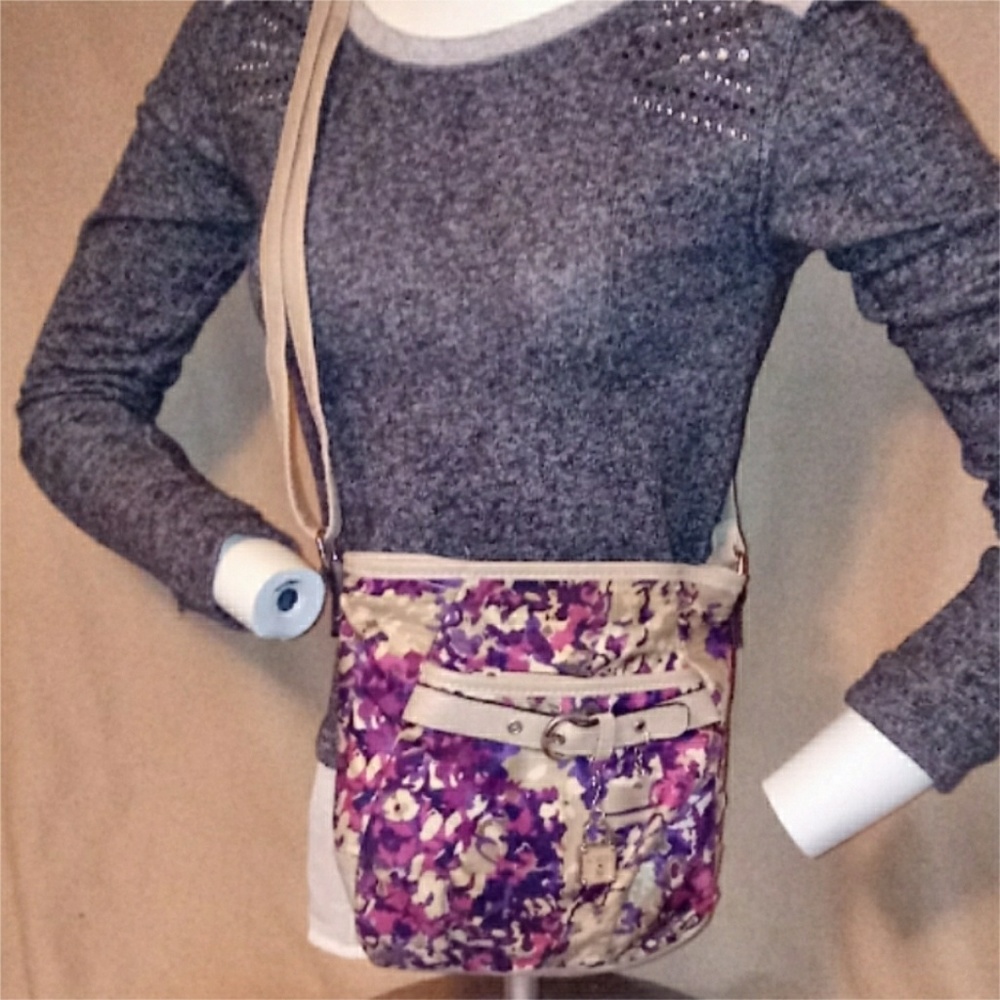 Purple, Pink + Cream Crossbody Bag